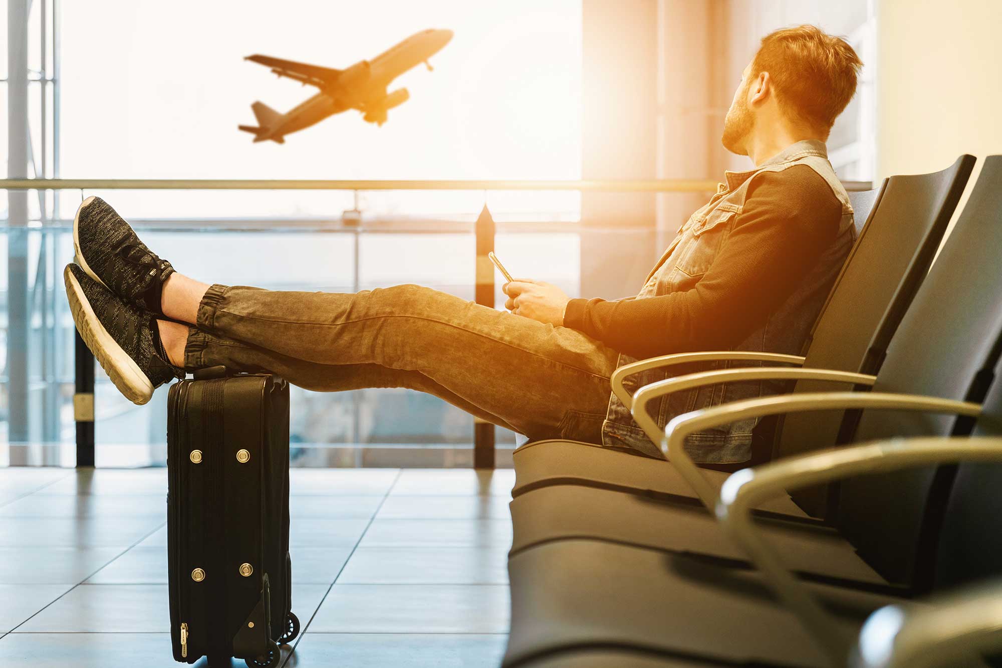 Student at airport